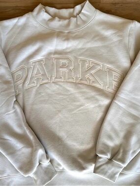 Parke Varsity Fleece Mockneck in Oat